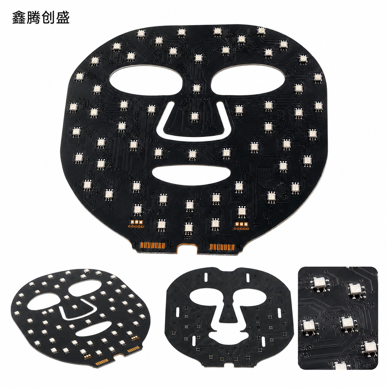 Beauty device LED board and flexible electronics sample