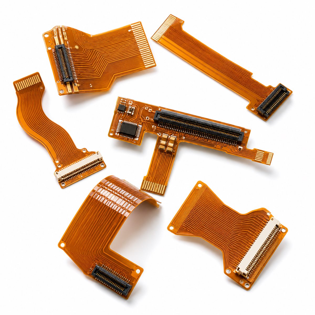 FPC connector cable samples with fine-pitch connectors