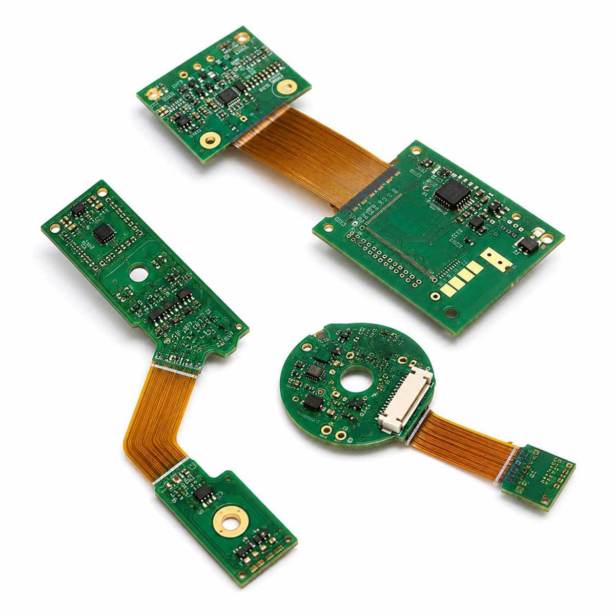 Rigid-flex FPC module interconnect examples