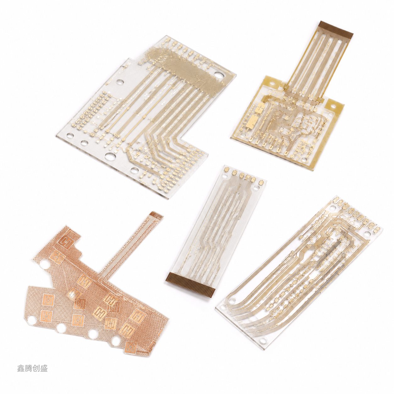 Transparent flexible circuit samples and cable-style FPC